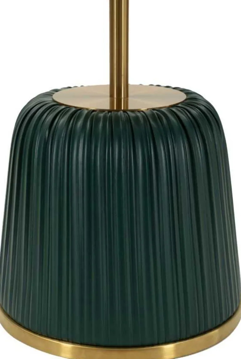 Bout de canapé en métal Egle 40 x 55 cm (Vert et doré)