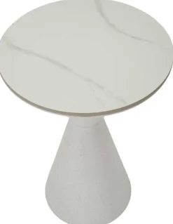 Bout de canapé en métal et céramique Double 44.5 x 63 cm
