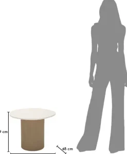 Bout de canapé en métal et marbre artificiel Frankfurt (Modèle 3)