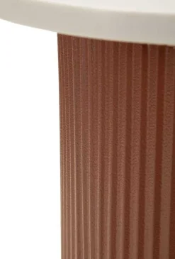 Bout de canapé en métal et marbre artificiel Frankfurt (Modèle 1)