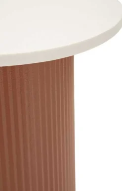 Bout de canapé en métal et marbre artificiel Frankfurt (Modèle 1)