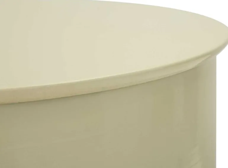 Bout de canapé en métal Oyi 31 x 46 cm (Crème)