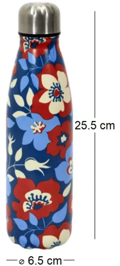 Bouteille de transport en acier inoxydable double paroi 50 cl (Fleurs 6)