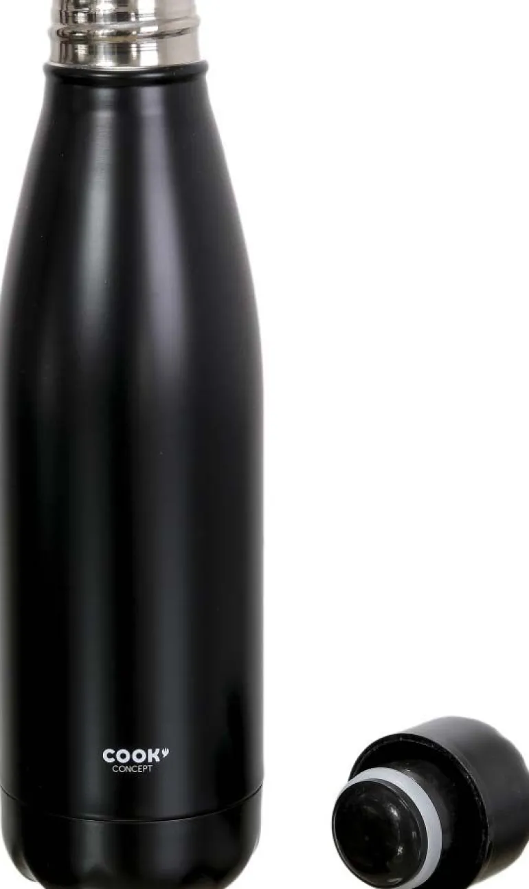 Bouteille de transport en acier inoxydable double paroi 50 cl (Noir)