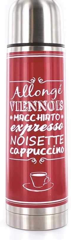 Bouteille de transport en inox 450 ml (Rouge)