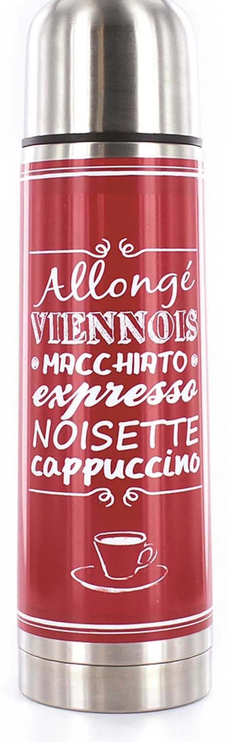 Bouteille de transport en inox 450 ml (Rouge)