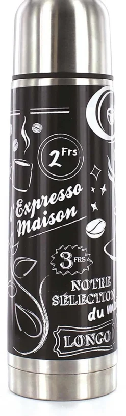 Bouteille de transport en inox 450 ml (Noir)