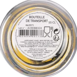 Bouteille de transport en plastique Exotique 55 cl (Jaune)
