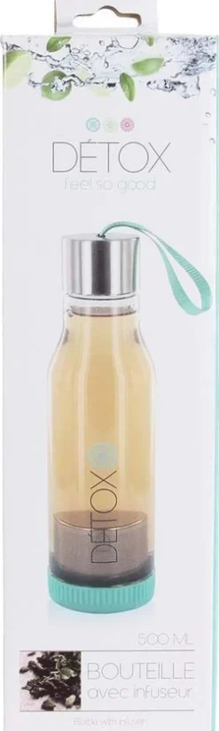 Bouteille détox avec infuseur de thé intégré 500 ml (Vert)