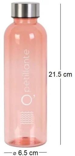 Bouteille en plastique réutilisable 50 cl O' (pétillante - Orange)
