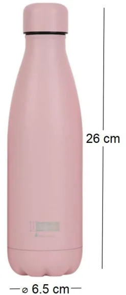 Bouteille isotherme colorée 500 ml (Rose)