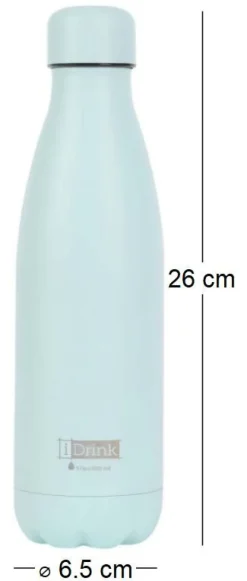 Bouteille isotherme colorée 500 ml (Vert menthe)