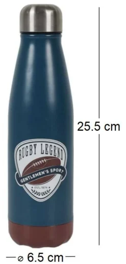 Bouteille isotherme en inox Rugby