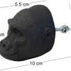 Bouton de porte animal en porcelaine (Gorille)