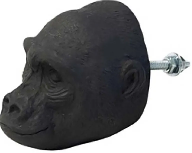 Bouton de porte animal en porcelaine (Gorille)