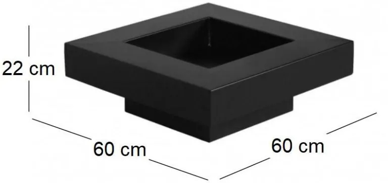 Brasero en acier peint plateau design (60 cm)