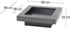 Brasero en acier plateau design (80 cm)