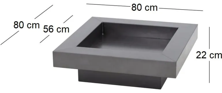 Brasero en acier plateau design (80 cm)