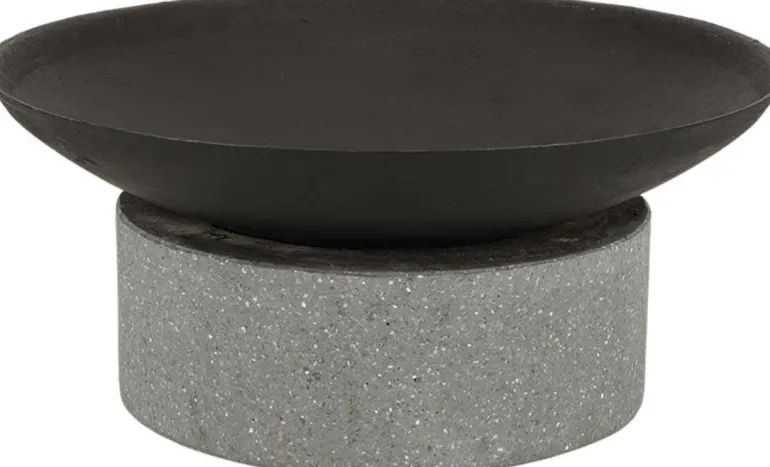 Brasero en fonte et granit Anneau (59.6 x 26.5 cm)