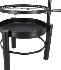Brasero en métal avec grille de cuisson intégrée (54 x 66.5 x 69 cm)