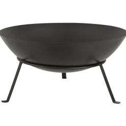 Brasero rond en métal sur pied (49,5 x 24,5 cm)