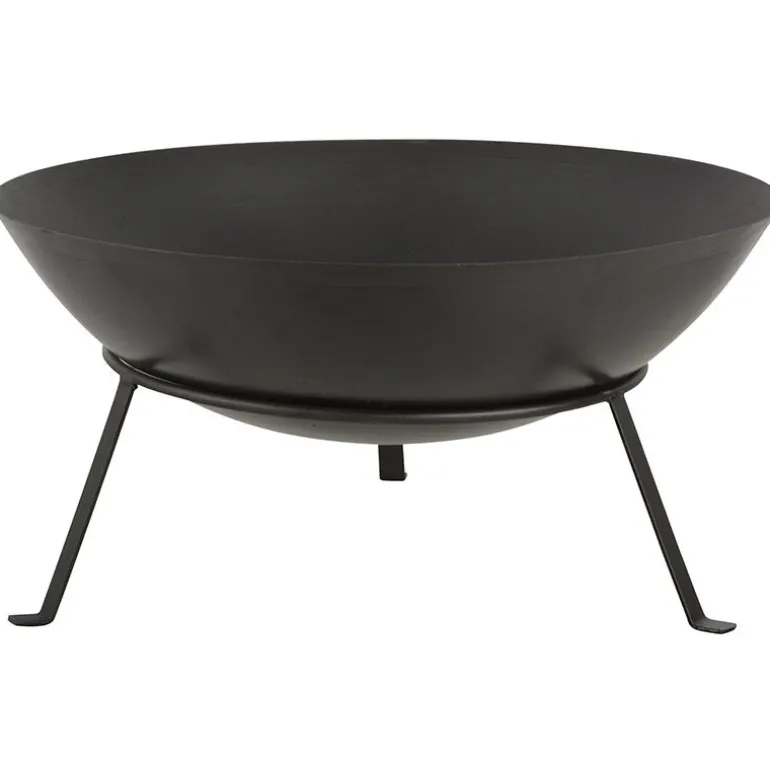 Brasero rond en métal sur pied (49,5 x 24,5 cm)