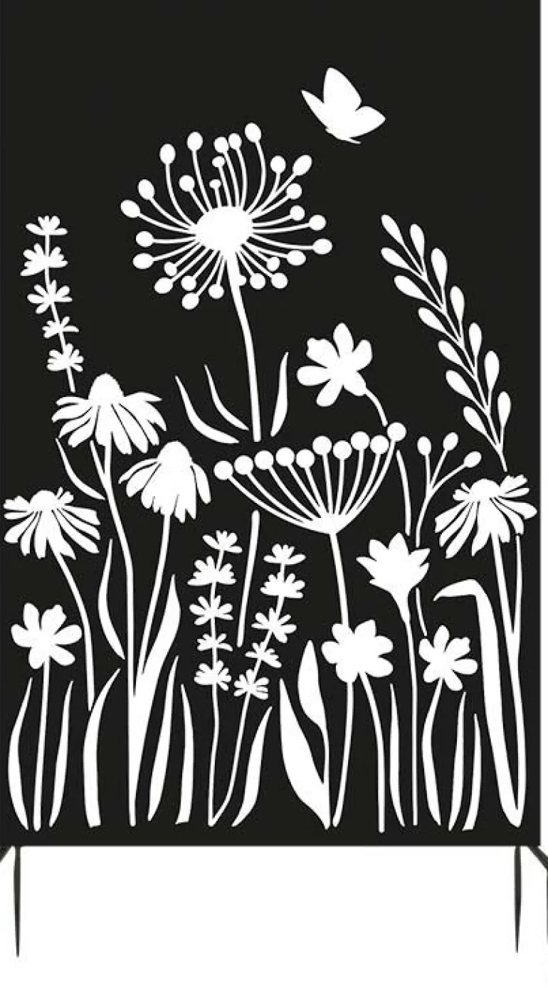 Brise vue treillis en fer (Motif floral)
