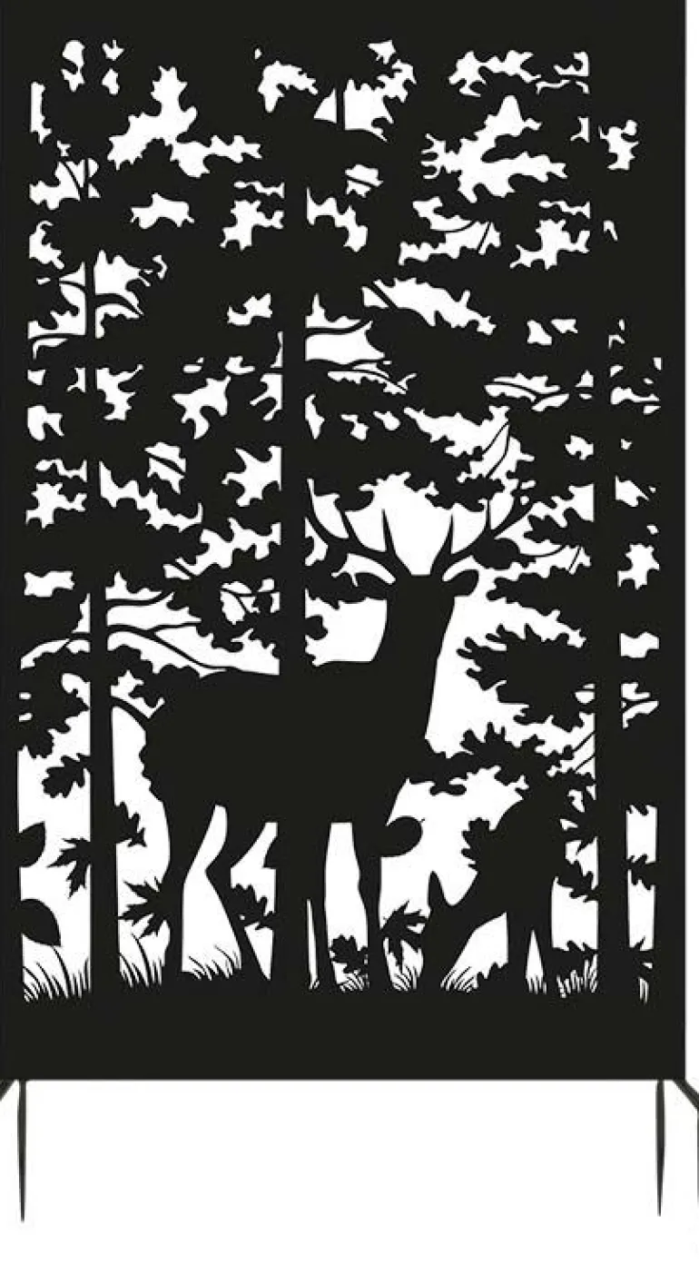 Brise vue treillis en fer (Motif cerf)