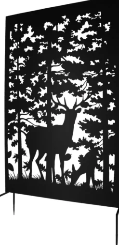 Brise vue treillis en fer (Motif cerf)