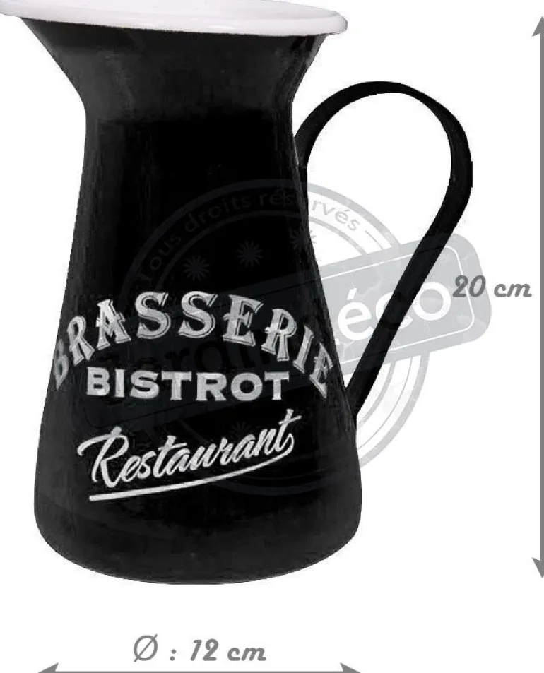 Broc en métal coloré Brasserie-Bistrot (Noir)