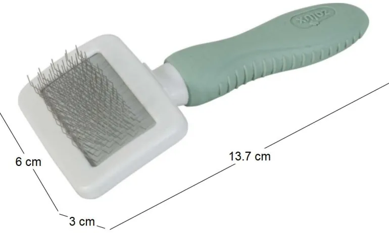 Brosse en caoutchouc pour lapin et cochon d'Inde (Brosse démêlante)