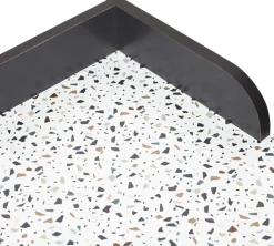 Bureau en métal et MDF Terrazzo (Gris)