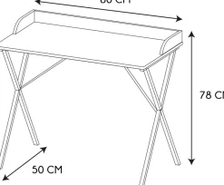Bureau en métal et MDF Terrazzo (Gris)