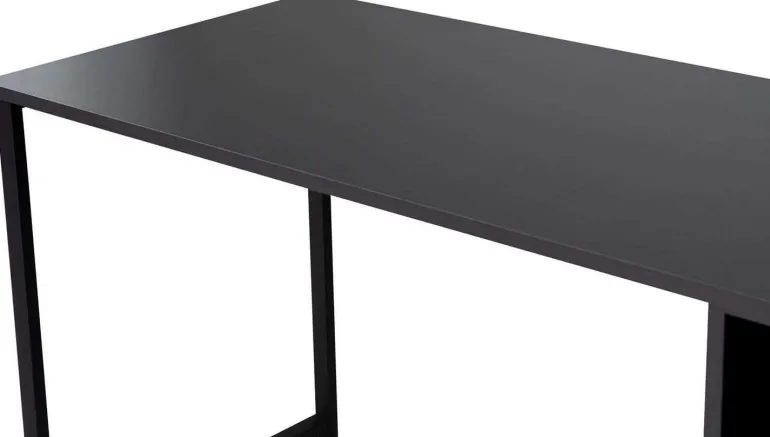 Bureau 2 places en aggloméré Twin (Anthracite, Noir)