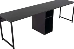 Bureau 2 places en aggloméré Twin (Anthracite, Noir)
