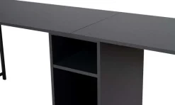 Bureau 2 places en aggloméré Twin (Anthracite, Noir)
