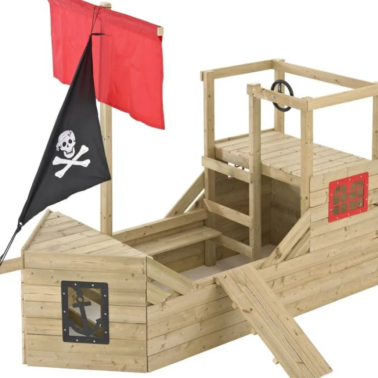 Cabane bateau pirate Galleon en bois