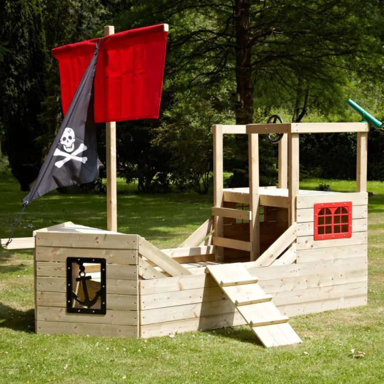 Cabane bateau pirate Galleon en bois