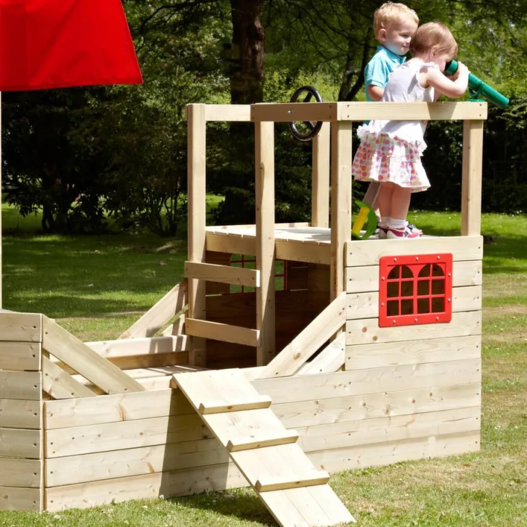 Cabane bateau pirate Galleon en bois