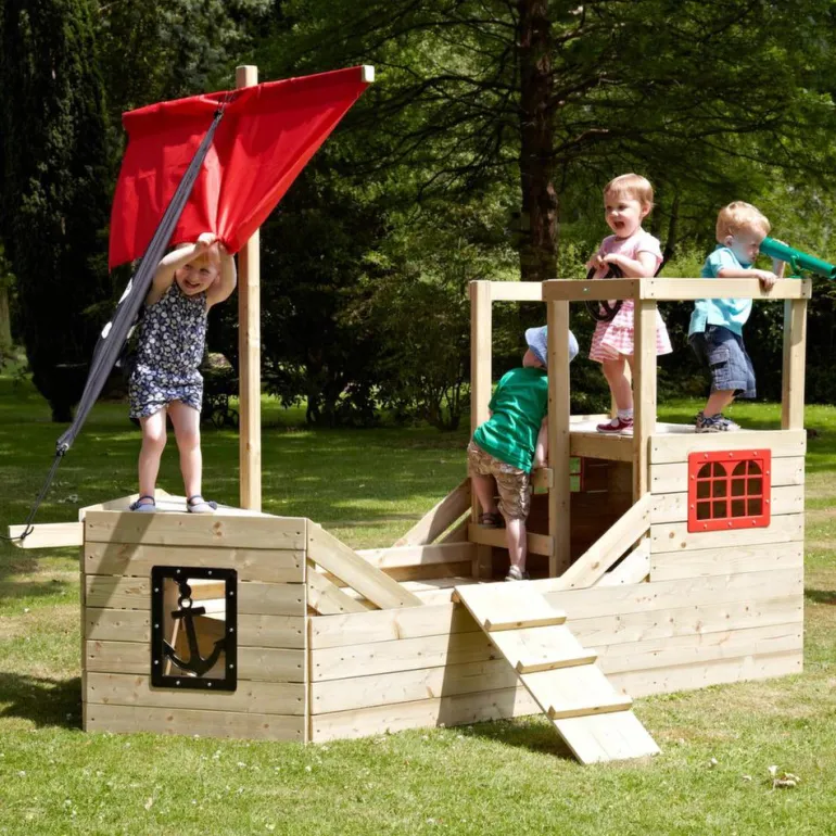 Cabane bateau pirate Galleon en bois