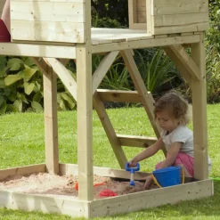 Cabane enfant sur pilotis avec bac à sable Lookout (Sans glissière)