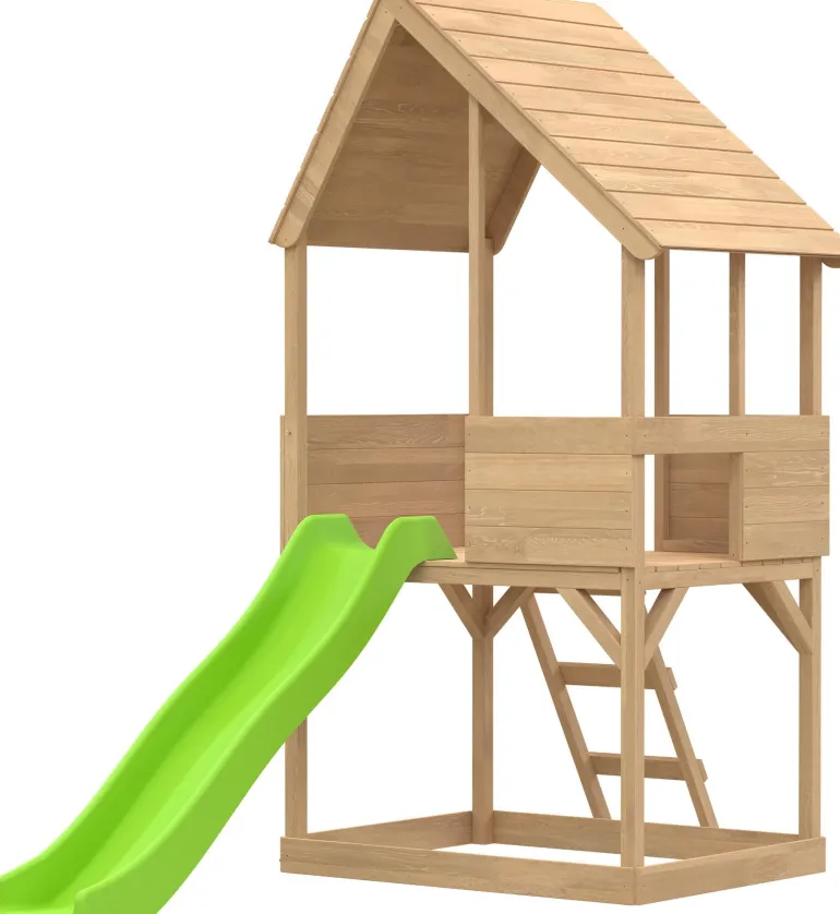 Cabane enfant sur pilotis avec bac à sable Lookout (Avec glissière)
