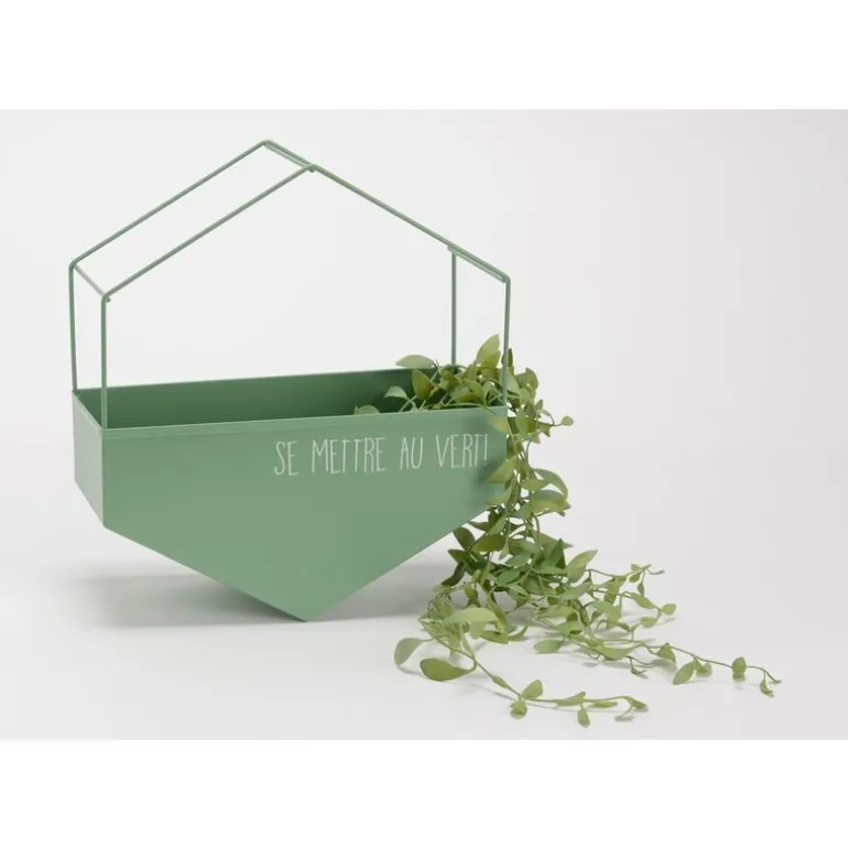 Cache-pot en métal hexagonal (Se mettre au vert)