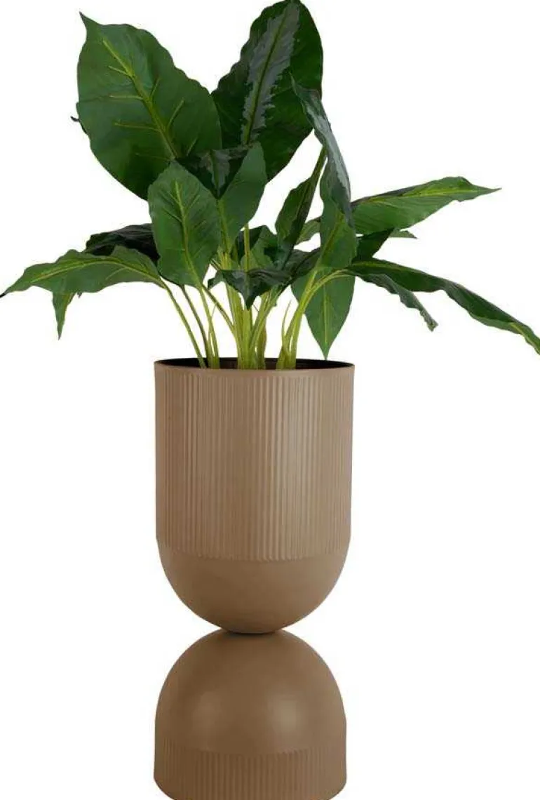 Cache pot en métal réversible Tonar (Marron - XL)