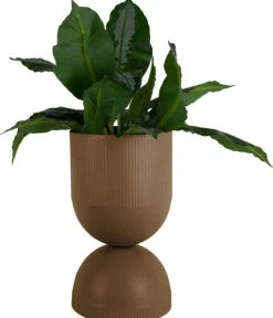Cache pot en métal réversible Tonar (Marron - L)