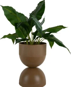 Cache pot en métal réversible Tonar (Marron - M)