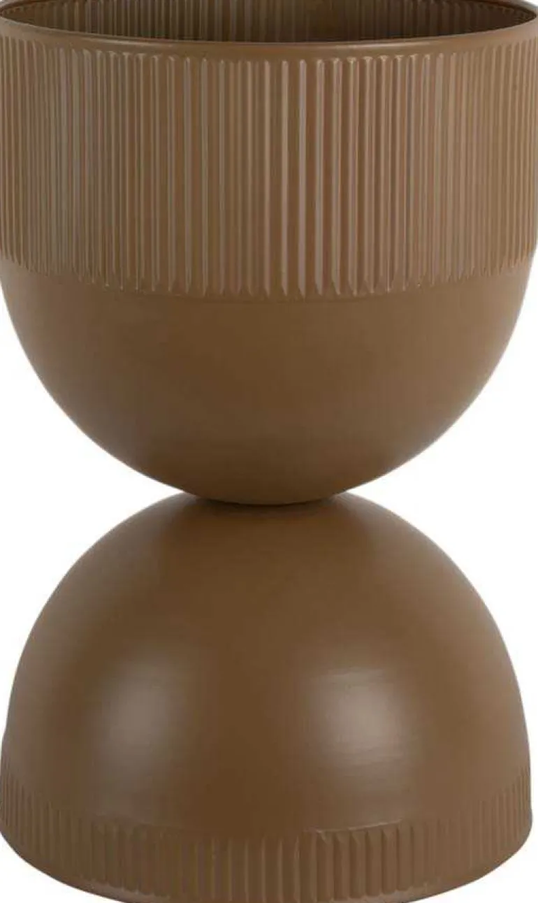Cache pot en métal réversible Tonar (Marron - M)