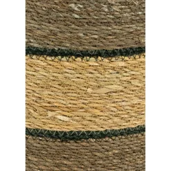 Cache-pots en jonc naturel et brun (Petit Modèle)