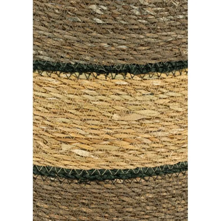Cache-pots en jonc naturel et brun (Petit Modèle)