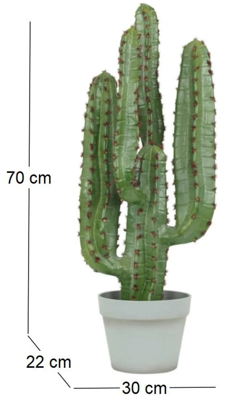 Cactus artificiel 4 branches en pot 70 cm